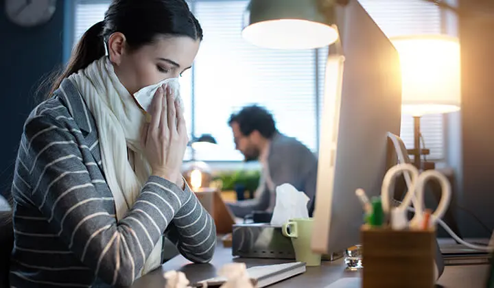 Verschleppte Erkältung auskurieren und arbeiten vermeiden 