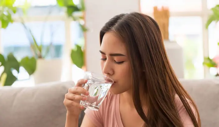 Woman suffering from dehydration